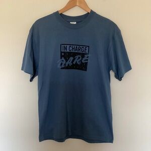 VTG 90s DARE D.A.R.E In Charge Blue T-Shirt  Mens M ANTI Drug Campaign Promo